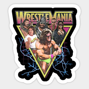 Group Shot Vintage Wrestlemania Sticker